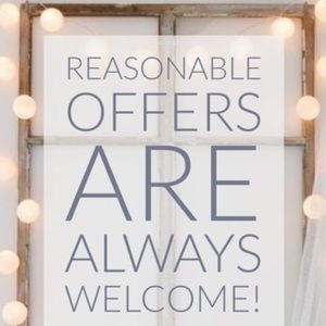 All reasonable offers will be considered!💋